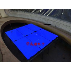 山东展厅三星46寸3.5mm3×2桌面式安装